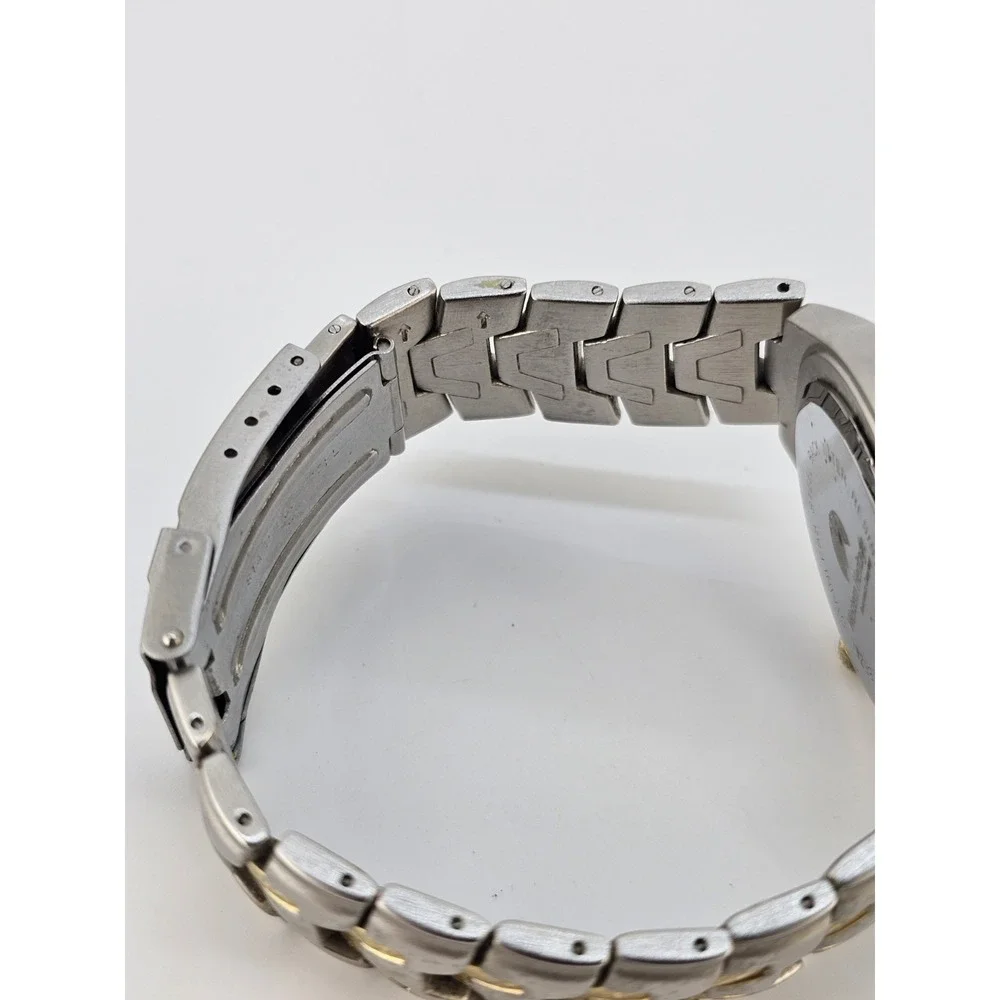 Men's Analog Watch 38MM‎ Gray Dial Date Two Tone Bracelet Band 6.5